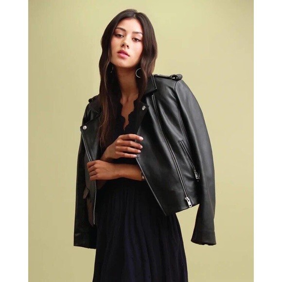 BELLE & BLOOM Just Friends Leather Jacket - Picture 1 of 7